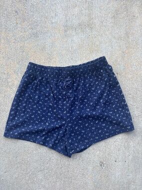 Blue Floral Pointelle Boxer Shorts